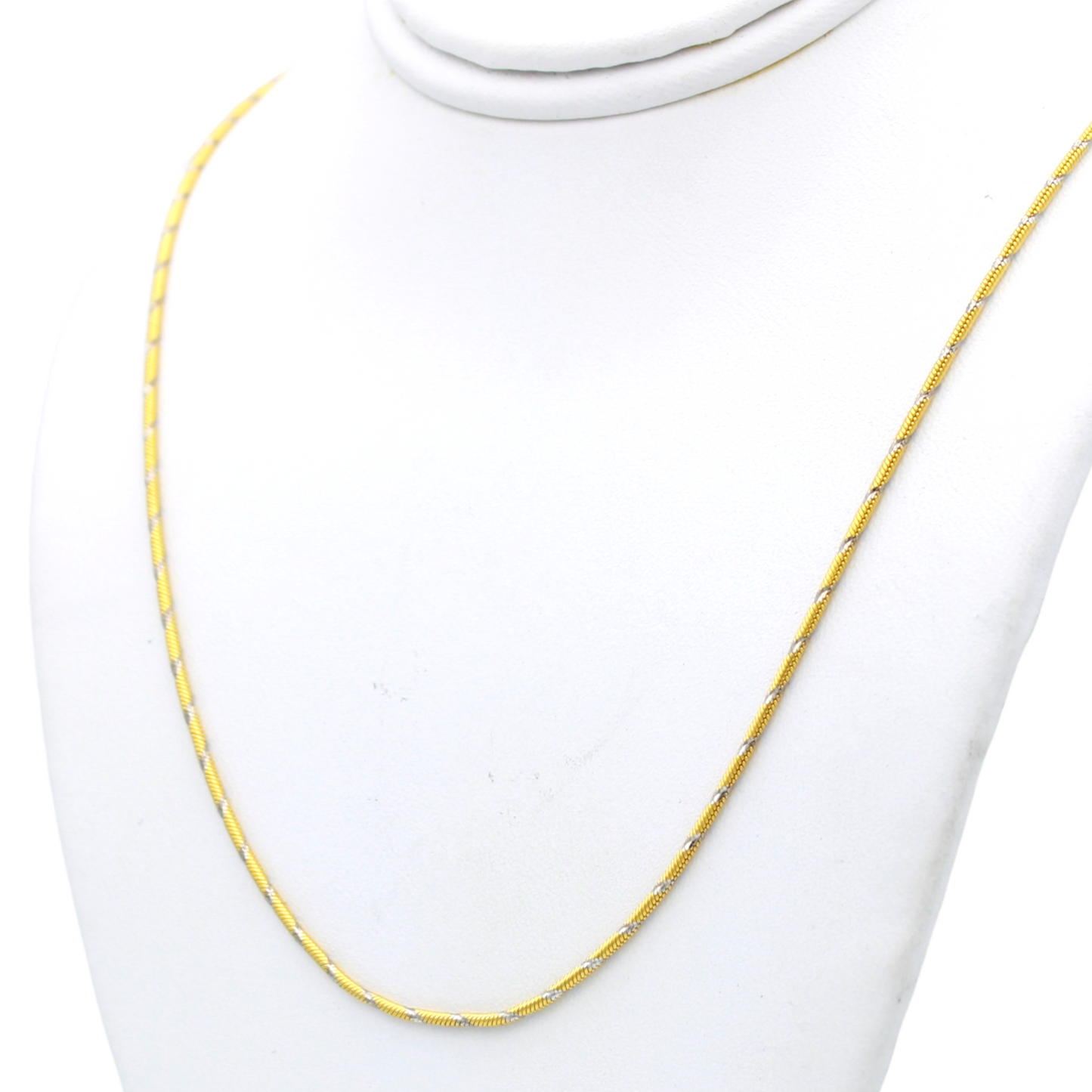 14k Two-Tone Snake Chain - 1.10 mm