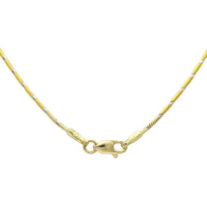 14k Two-Tone Snake Chain - 1.10 mm