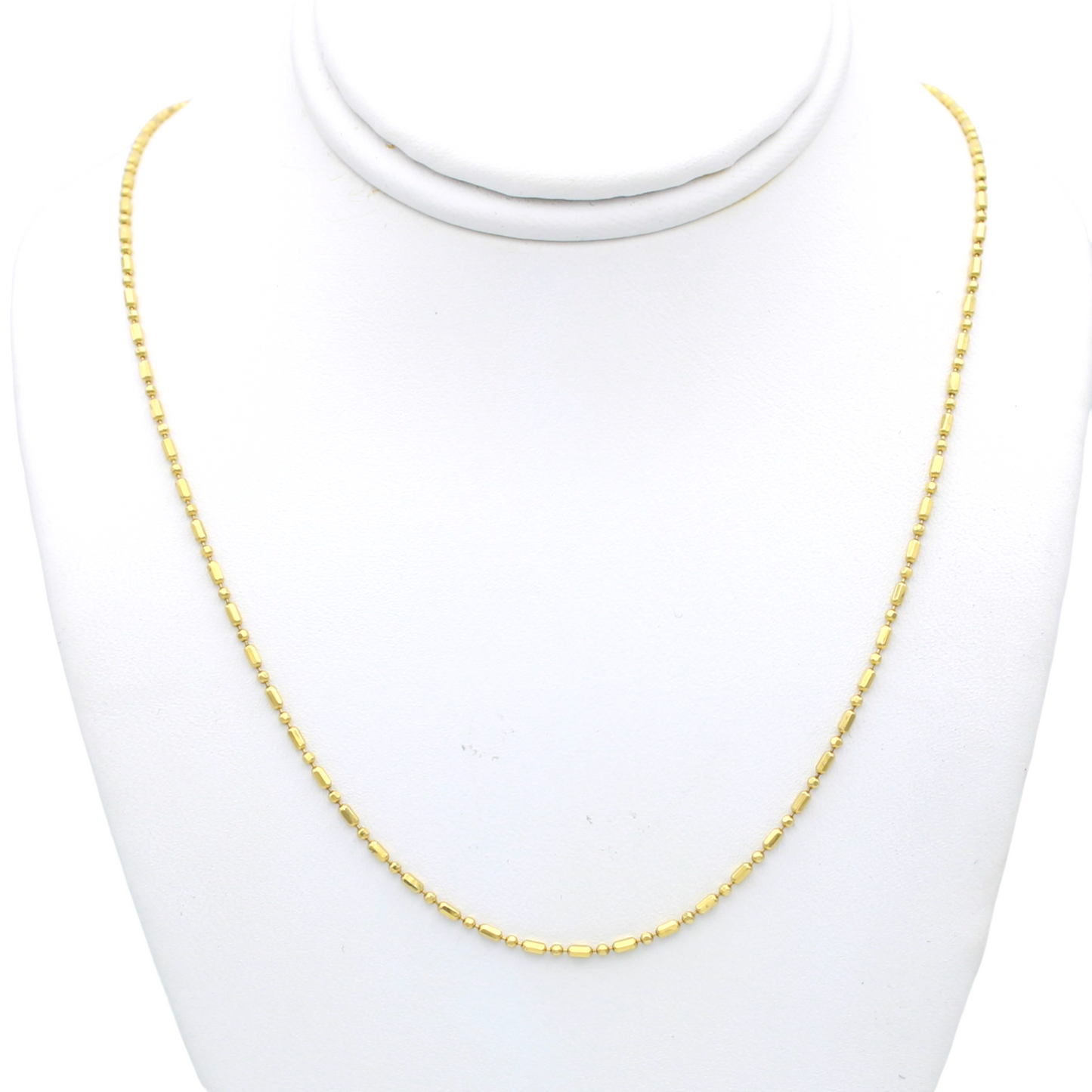 14k Two-Tone Spiga Chain - 1.30 mm