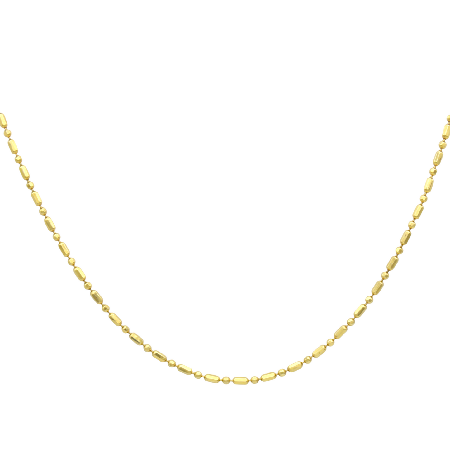 14k Two-Tone Spiga Chain - 1.30 mm