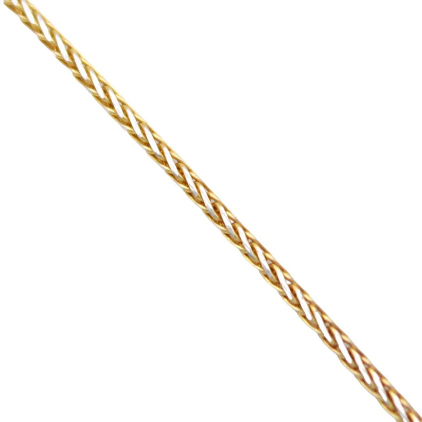 14k Two-Tone Spiga Chain - 1.30 mm