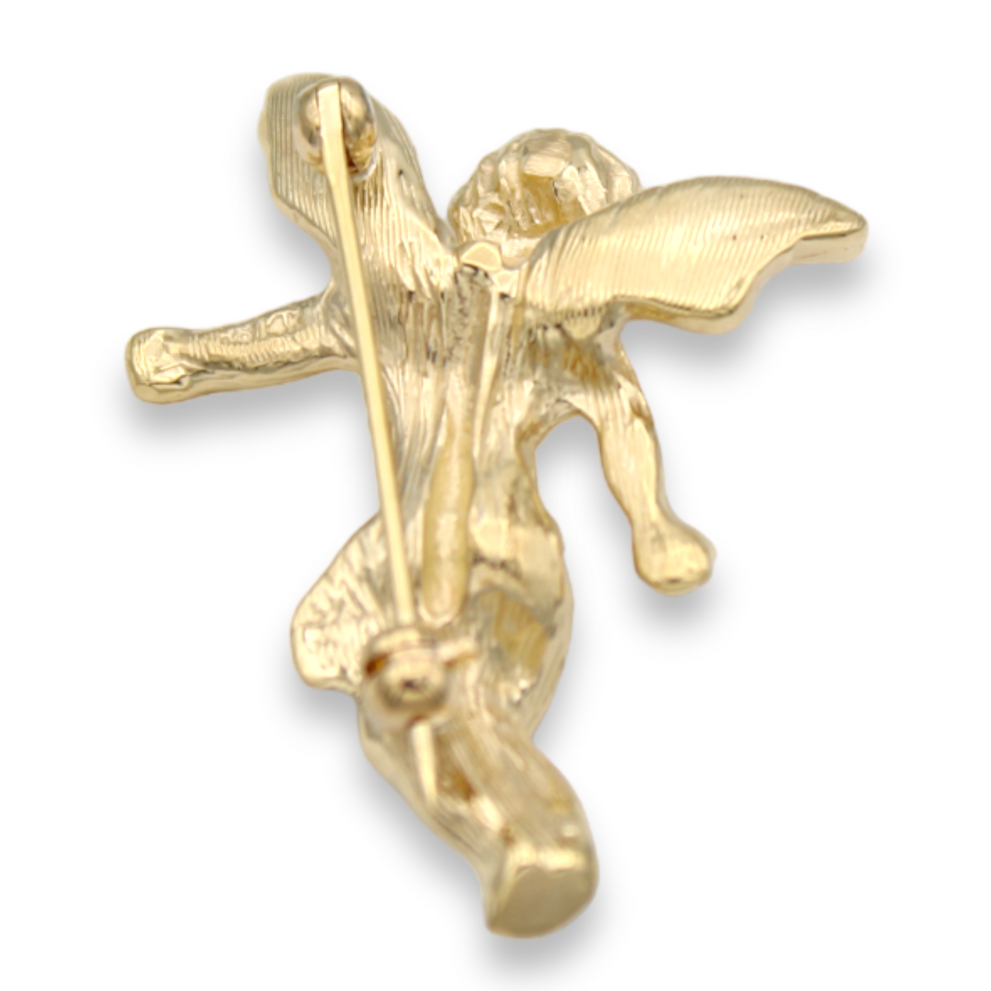 14k Ruby Angel Brooch