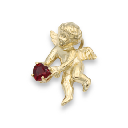 14k Birthstone Angel Charm