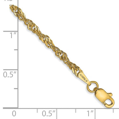 14k Lightweight Singapore Chain - 2.75 mm