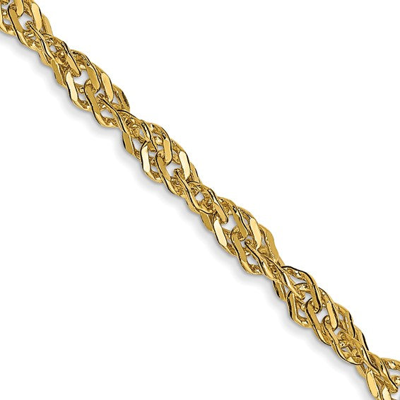 14k Lightweight Singapore Chain - 2.75 mm