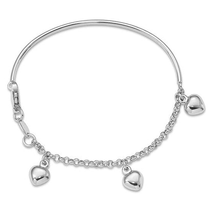 14k Dangle Heart Baby Bracelet