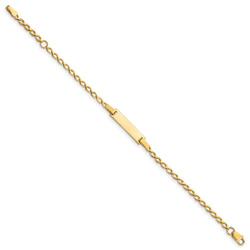 14k Fancy Link Baby ID Bracelet