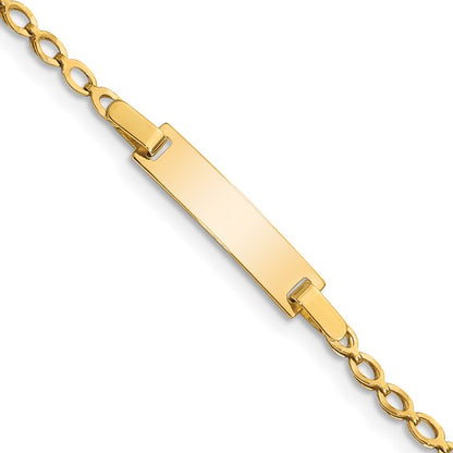 14k Fancy Link Baby ID Bracelet