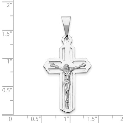 14k White Crucifix Pendant