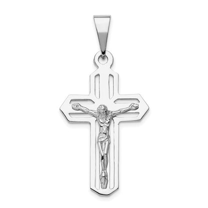 14k White Crucifix Pendant