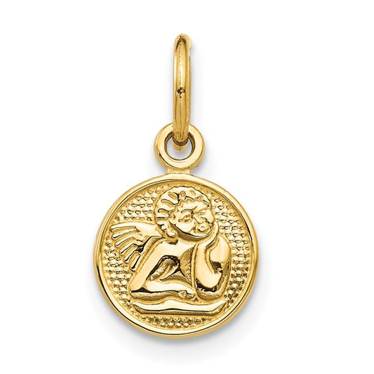 14k Yellow Gold Angel Charm