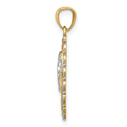 14k Two-Tone Angel Charm