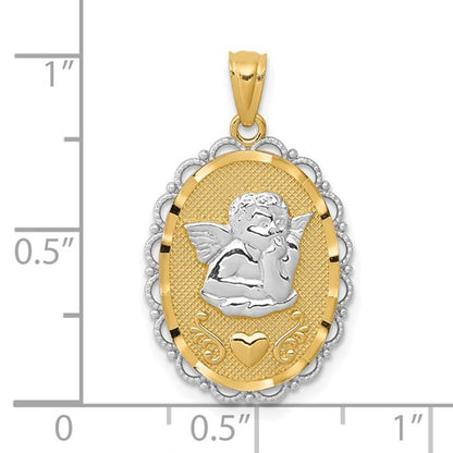 14k Two-Tone Angel Charm