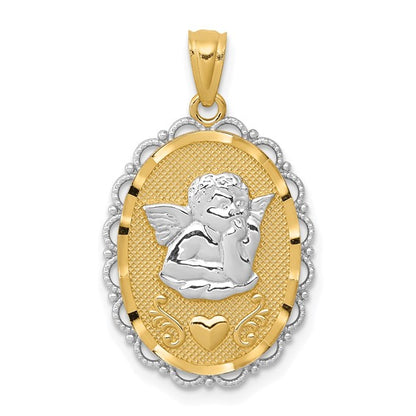 14k Two-Tone Angel Charm