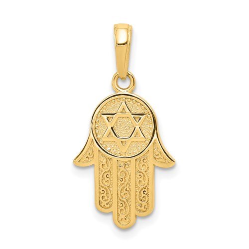14k Hand of God with Star of David