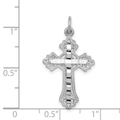 14k White Cross Pendant