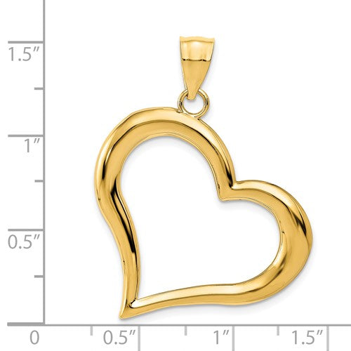 14k Polished Heart Charm