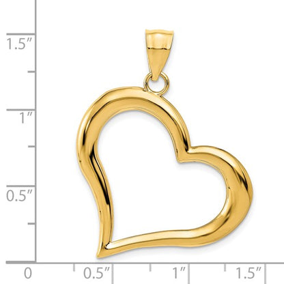 14k Polished Heart Charm