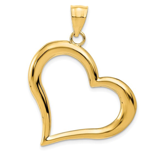 14k Polished Heart Charm