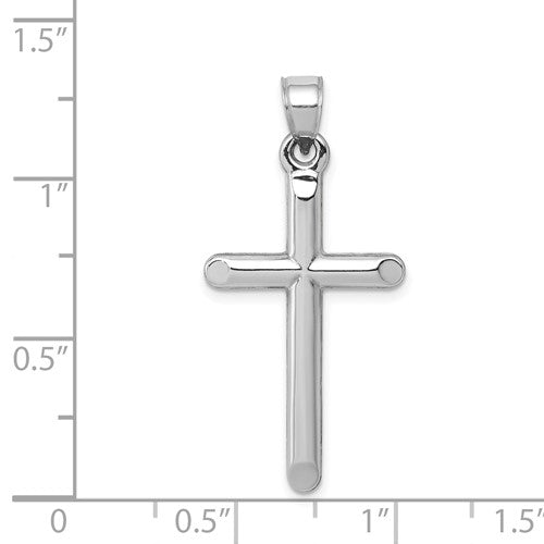 14k White Cross Pendant