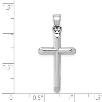 14k White Cross Pendant