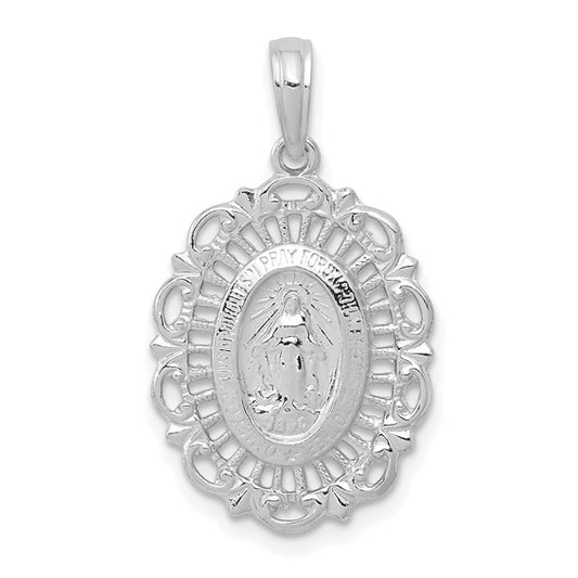 14k White Miraculous Medallion