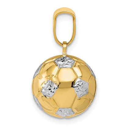 14k Two-Tone Soccer Ball Charm