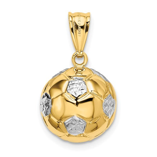 14k Two-Tone Soccer Ball Charm