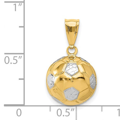 14k Two-Tone Soccer Ball Charm