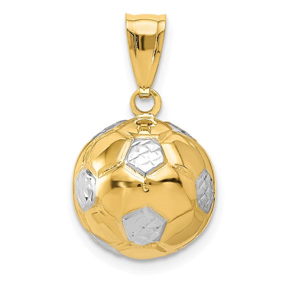 14k Two-Tone Soccer Ball Charm