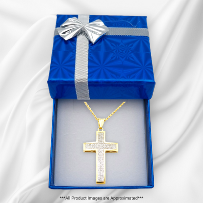 14k Diamond Cross Pendant