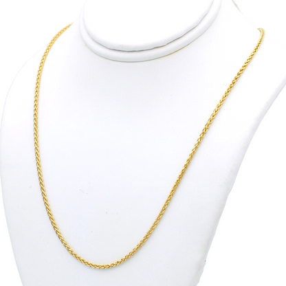 14k Diamond-Cut Spiga Chain - 1.45 mm