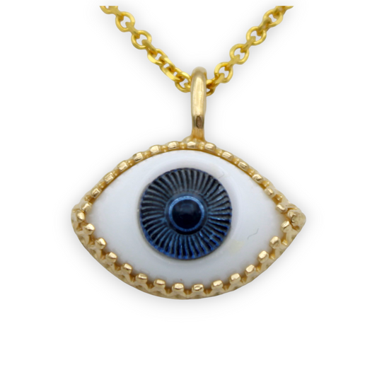 14k Blue Eye Charm