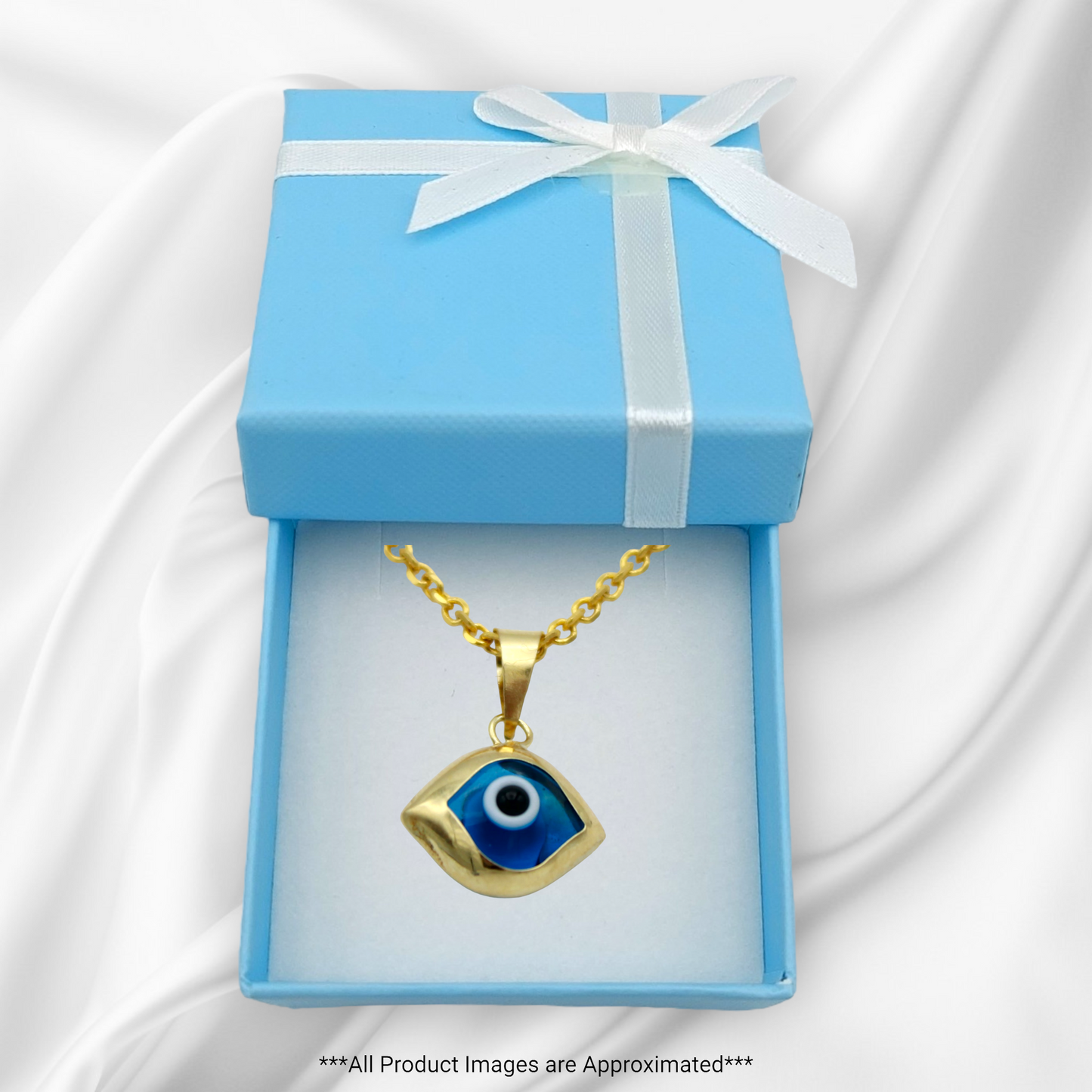 14k Blue Eye Charm