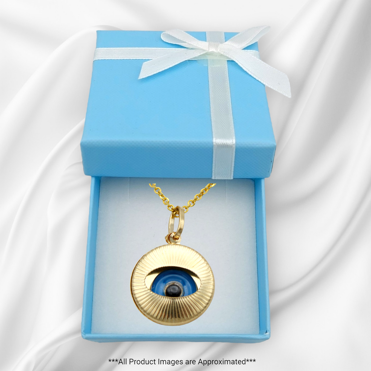 14k Blue Eye Charm