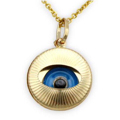 14k Blue Eye Charm