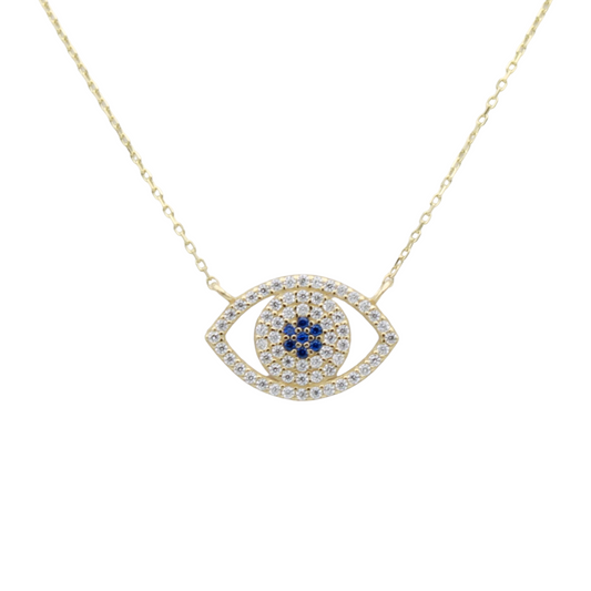 14k CZ Eye Pendant