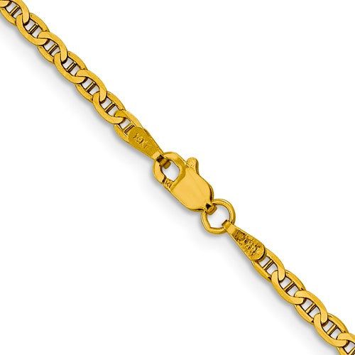 14k Concave Anchor Chain - 2.40 mm