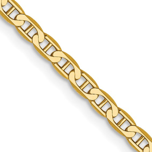 14k Concave Anchor Chain - 2.40 mm