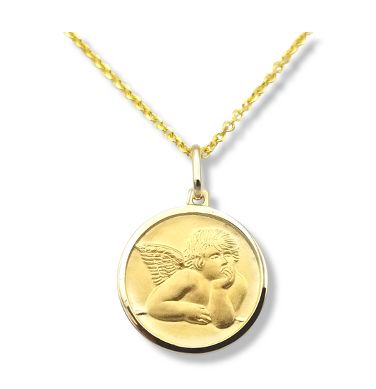 14k Angel Medallion