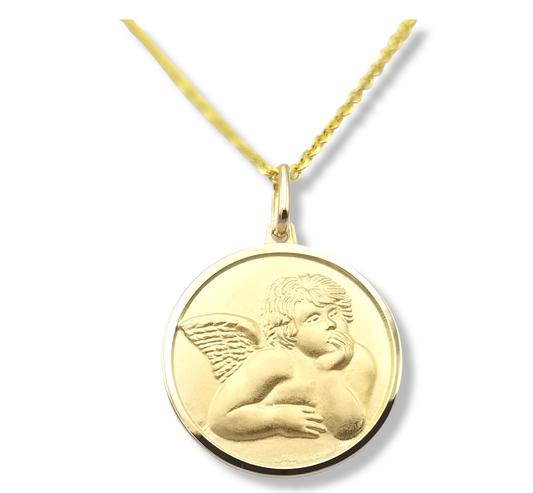 14k Angel Medallion