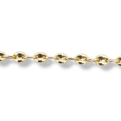 14k Puffed Anchor Link Children's Bracelet