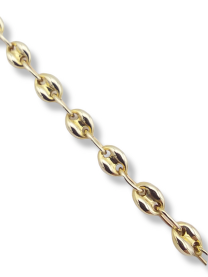 14k Puffed Anchor Link Children's Bracelet