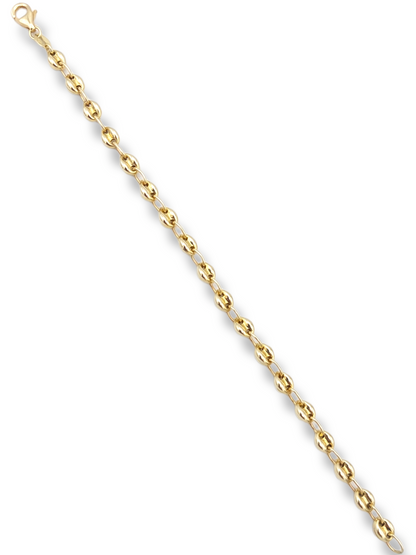 14k Puffed Anchor Link Children's Bracelet