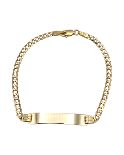 14k Children's Curb Link ID Bracelet