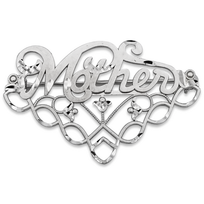 14k White Mother Brooch