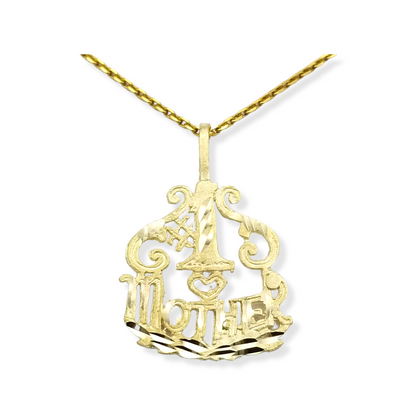 14k Yellow Gold #1 Mother Charm