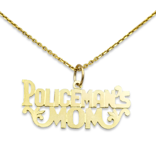 14k Policeman's Mom Charm