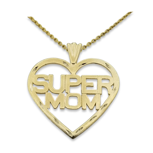 14K Super Mom Charm