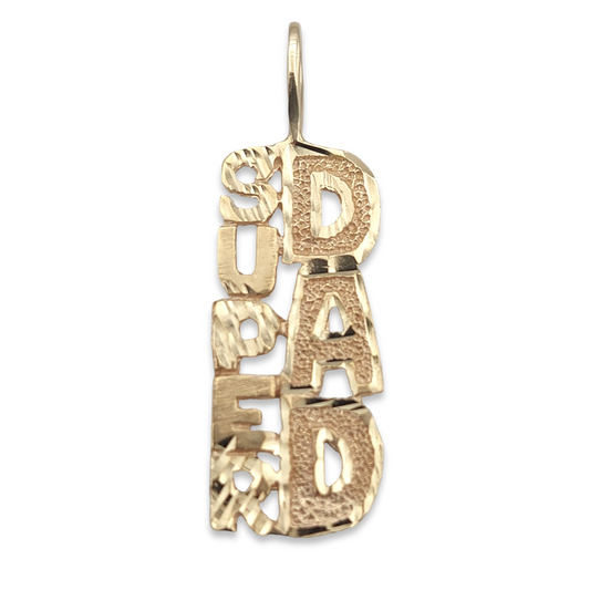 14k Super Dad Charm